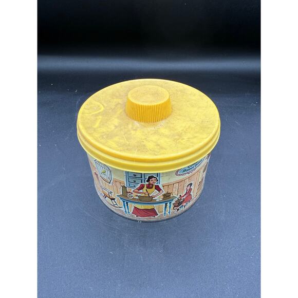 Vintage 1960 Mrs. Leland's Round Tin - Home Sweet Home - (NBPE#1820) - Picture 1 of 8